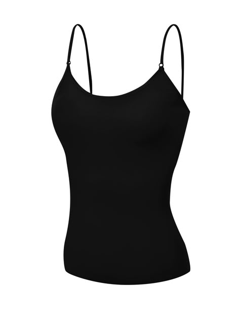 Black Tops For Women, Women Camisole, Black Tanktop, Black Shirts Women, Black Cami, Strap Tank Top, Womens Camisoles, Tank Top Women, Tank Top Straps