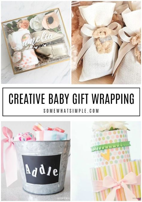 These creative baby shower gift wrapping ideas will be the talk of the party! 10 adorable ideas are simple, cute, and easy to create! #giftideas #giftwrapping #giftwrap #babyshowergifts #babyshowergiftwrappingidea Cute Ways To Wrap Baby Shower Gifts, Wrapping Baby Shower Gifts, Baby Shower Wrapping Ideas, Baby Gift Wrapping Ideas, Baby Shower Gift Wrapping Ideas, Creative Baby Shower Gift, Wrap Baby Shower Gift, Baby Shower Gift Wrapping, Creative Baby Gifts