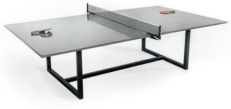 Modern Pool Tables & Concrete Tables Concrete Ping Pong Table, Outdoor Ping Pong, Outdoor Ping Pong Table, Modern Game Tables, Modern Pool Table, Modern Dining Room Tables, Modern Pools, Concrete Table, Steel Lighting