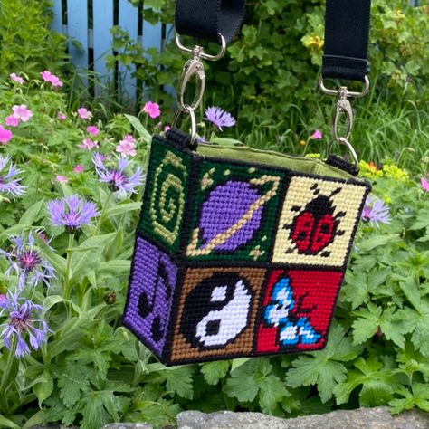 Look what I just sold on Depop 🙌 https://depop.app.link/h2iJrfI1ehb Cross Stitch Bags, Cross Stitch Bag Diy, Stitch Bag, Unif Bag, Cross Stitch Bag, Pixel Art Crochet Bag, Unif Stitch Bag Pattern, Anime Plastic Canvas Patterns, Unif Stitch Bag