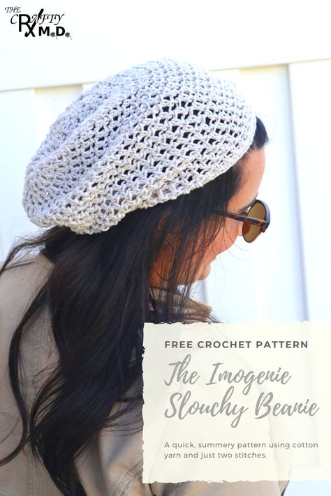 Summer Crochet Beanie, Summer Beanie Crochet, Slouchy Beanie Crochet Pattern Free, Crochet Slouchy Hat Free Pattern, Winter Crochet Patterns, Crochet Slouchy Beanie Pattern, Slouch Hat Crochet Pattern, Crochet Slouch Beanie, Crochet Beret Pattern