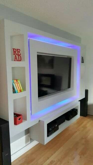 Audio Room Design, Simple Pop Design, Tv Cabinet Designs, Plus Minus Pop Design, Bedroom Tv Unit Design, Tv Wall Cabinets, Tv Unit Decor, Modern Tv Wall Units, Tv Stand Designs