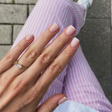 French manicure adapted to your personal preferences? As a luxury manicurist I ensure you have the choice you deserve 🤍 ▫️With over 100 hard gel nude shades we find that flawless match for your natural skin tone. ▫️Together, we’ll then select the ideal nail shape to make your fingers look slim, elongated, and effortlessly elegant. ▫️I’ll adapt the French tip to complement your unique nail shape, ensuring it enhances the overall look. ▫️And, of course, your cuticles will get the royal tre... Slim French Tip Nails, Natural Skin Tone, Tip Nails, Hard Gel, Unique Nails, French Tip Nails, French Manicure, French Nails, Natural Skin