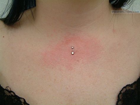 vertical surface chest piercing near collarbone. very cute Chest Surface Piercing, Surface Piercing Chest, Collarbone Piercing, Chest Piercing, Surface Piercing, Piercing Ideas, Helix, Piercings, Nose Ring