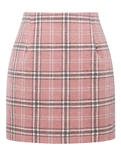 Plaid Mini Skirts, Pink Plaid Skirt, Skirt Bodycon, Red Plaid Skirt, Plaid Wool Skirt, Pink Pencil Skirt, Bodycon Pencil Skirt, Christmas Skirt, Christmas Outfits Women