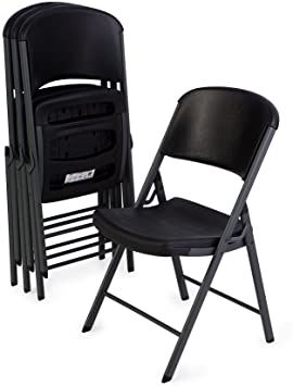 LIFETIME Commercial Grade Folding Chair, 4 Pack, Black Indoor Hammock Chair, Hanging Chair With Stand, Hammock Chair Stand, Sport Chair, Metal Folding Chairs, Rope Chair, Hanging Hammock Chair, Folding Camping Chairs, Hanging Hammock