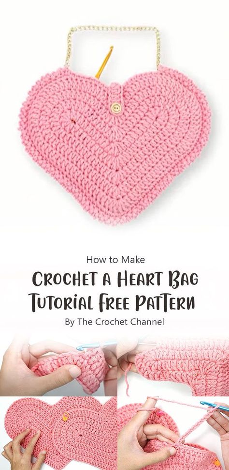 Love Crochet Bag, Crochet Heart Bags Free Pattern, Crochet Heart Bags, Heart Crochet Bag Pattern Free, Heart Bag Outfit, Crochet Heart Purse Free Pattern, Yarn Photoshoot, Small Crochet Bags Free Patterns, Quick Crochet Bag