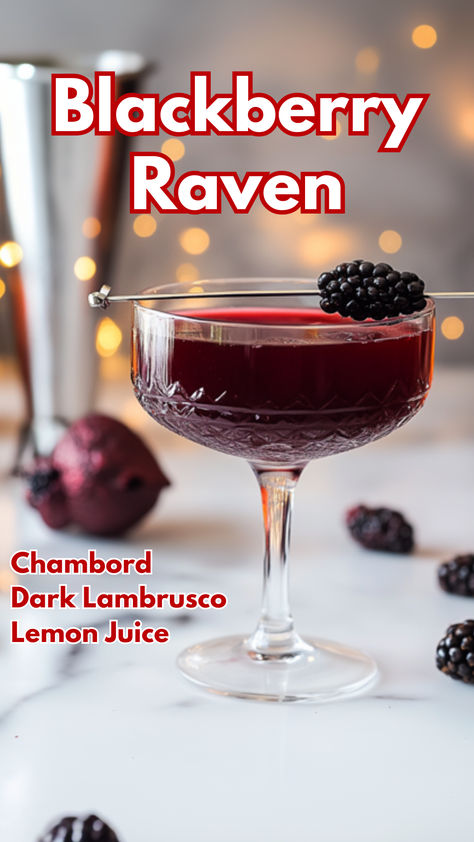 Blackberry Raven Raven Cocktail, Blackberry Brandy Cocktail, Blackberry Rum Cocktail, Blackberry Halloween Cocktail, Blackberry Liqueur Recipes Vodka, Blackberry Cocktails, Chambord Drinks, Chambord Recipes, Blackberry Liqueur Cocktails