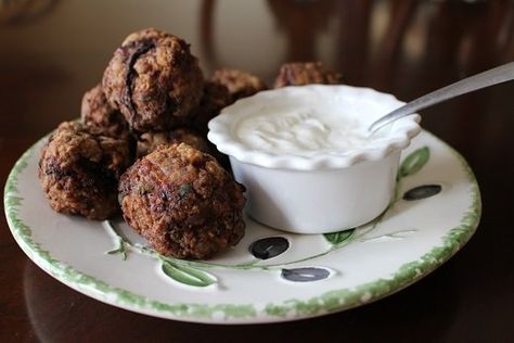 KEFTEDES: GREEK MEATBALLS - Dimitras Dishes Yogurt And Cucumber, Greek Appetizer, Best Appetizers Ever, Dimitras Dishes, Cucumber Dip, Chicken Tray Bake, Greek Appetizers, Greek Meatballs, Cook With Me