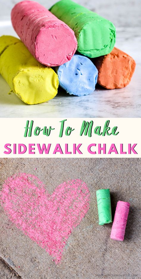 How To Make Chalk Paint For Sidewalk, How To Make Chalk, Ish Activities, Diy Sidewalk Chalk Paint, Sidewalk Chalk Recipe, Homemade Sidewalk Chalk, Chalk Activities, Diy Chalk Paint Recipe, Sidewalk Chalk Paint