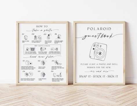 Polaroid Guest Book Sign Instax Instructions Instax Mini 12 - Etsy Polaroid Guest Book Sign, Instax Mini 12, Valentine Couple, Mrs Always Right, Polaroid Guest Book, You Are My Moon, Rustic Wedding Decorations, Pin Up Vintage, Mehndi Decor