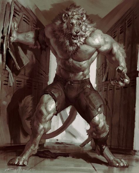 Taran Fiddler, Fantasy Cats, Werewolf Art, Digital Art Gallery, Monster Concept Art, Anatomy Drawing, Mythical Creatures Art, Creature Concept Art, Fantasy Rpg