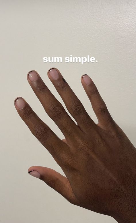 Male Nails Black, Minimalist Male Nail Art, Black Man Manicure, Short Men’s Nails, Simple Men Nails, Men Nail Inspiration, Men Simple Nail Design, Men Nail Art Simple, Simple Male Nail Art