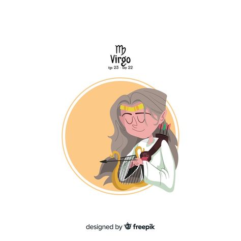 Virgo character hand drawn style | Free Vector #Freepik #freevector #calendar #hand #character #sign Virgo Character, About Virgo, Horoscope Virgo, Star Goddess, Virgo Horoscope, Marketing Flyers, Wallpaper Laptop, All Zodiac Signs, How To Improve Relationship