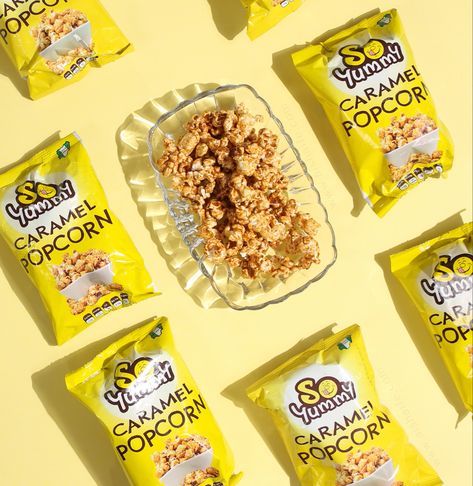 Snack Photo Product Ideas, Popcorn Photography Ideas, Chips Product Photography, Popcorn Product Photography, Packaged Food Product Photography, Snack Product Photography, Snacks Product Photography, Popcorn Photoshoot, Snack Photoshoot