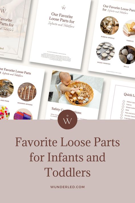 Download a Guide with Our Best Loose Parts for Infants and Toddlers Loose Parts For Infants, Reggio Loose Parts Ideas, Lose Parts Play, Large Loose Parts Play, Loose Parts Comics, Infant Room Ideas, Baby Guide, Wood Cookies, Toddler Class