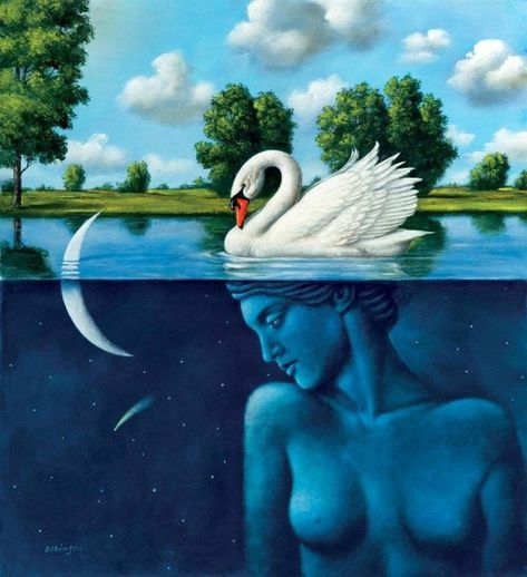 Rafal Olbinski, Surreal Art Painting, Surealism Art, Surrealism Painting, Illusion Art, Shooting Star, Secret Life, Surreal Art, Figurative Art