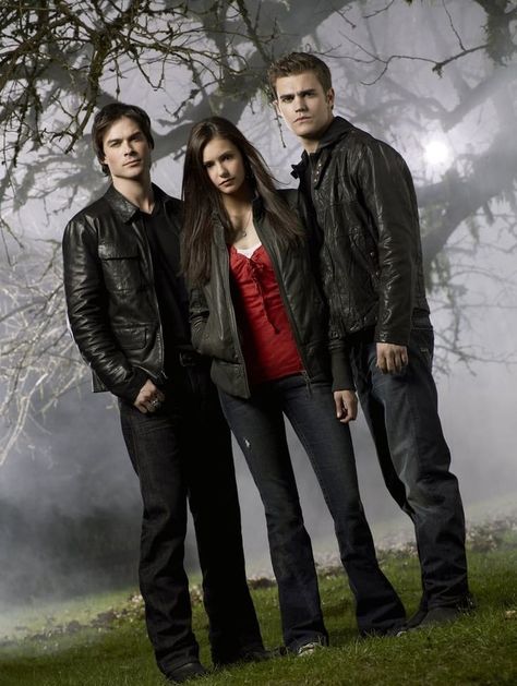 Damon Salvador,  Elena Gilbert and Stephen Salvador - Vampire Diaries Tvd Season 1, Vampire Diaries Quiz, Vampire Diaries Enzo, Vampire Diaries Fashion, Lauren Mayberry, Michael Malarkey, Vampire Diaries Outfits, Vampire Diaries Poster, Michael Trevino