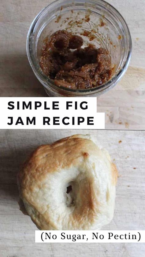 Sugar Free Fig Preserves Recipe, Fig Preserves Recipe, Homemade Fig Jam, Dried Fig Recipes, Fig Jam Recipe, Preserve Food, Homemade Breads, Fermentation Recipes, Homemade Crackers