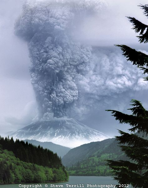 Mt. St. Helens viewed from Yale Lake on May 18th 1980 Mt St Helens, Erupting Volcano, Mount St Helens, Oregon Life, Saint Helens, St Helens, Wild Nature, Great Pictures, Amazing Nature