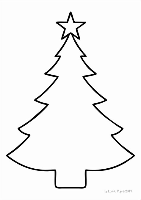 Christmas Tree Template 8.5x11" Retro Holiday Cards, Christmas Tree Printable, Tree Template, Christmas Tree Template, Tree Templates, Christmas Tree Crafts, Preschool Christmas, Navidad Diy, Christmas Tree Pattern