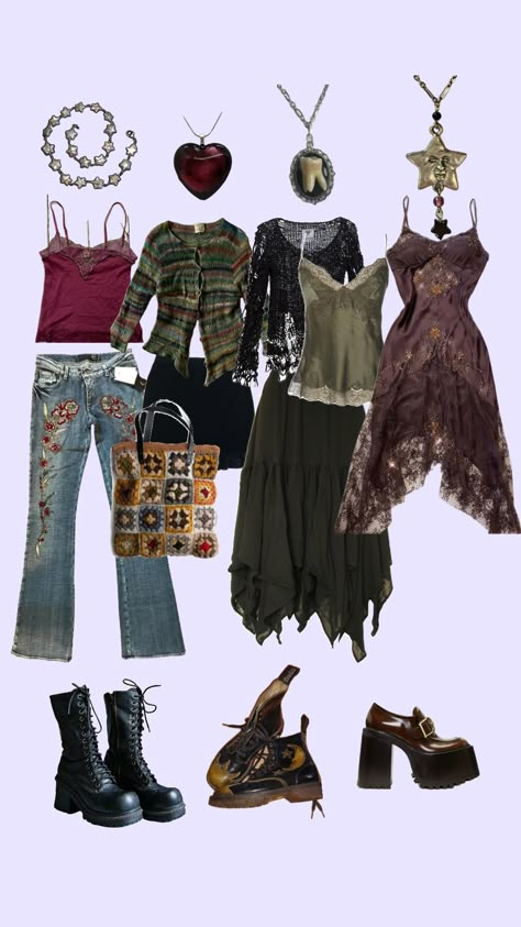 Peony Aesthetic, Witchy Outfits, Street Outfits, Fashion Kawaii, Girl Fashion Style, Earthy Outfits, Aesthetic Streetwear, Witchy Fashion, Swaggy Outfits