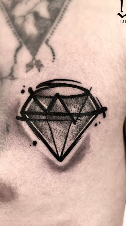 Mens Diamond Tattoo, Diamond Flash Tattoo, Chain Finger Tattoo, Pressure Makes Diamonds Tattoo, Diamond Tattoo Designs Men, Diamond In The Rough Tattoo, Diamond Hand Tattoo, Small Random Tattoos Ideas, Diamond Tattoo Designs For Women