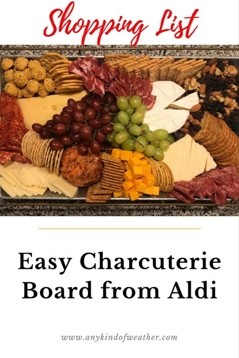 Easy Charcuterie Board Ingredients, Ingredients For A Charcuterie Board, Charcuterie Board For Work, Charcuterie Board From Aldi, Grocery List For Charcuterie Board, Easy Meat And Cheese Charcuterie Board, Easy Charcuterie Board Aldi, Ingredients For Charcuterie Board, Chauterrie Board Ideas