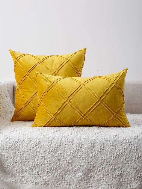 Hanging Tea Light Holders, Simple Composition, Yellow Decorative Pillows, Sofa Bed Living Room, Plain Cushions, Bedroom Pillow, Yellow Decor, Yellow Pillows, Colourful Cushions