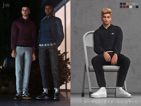 large relaxed fit hoodie for male sims with a t-shirt layered under. Found in TSR Category 'Sims 4 Downloads' Sims 4 Cc Clothes, Male Hoodie, Sims 4 Men Clothing, Sims 4 Male Clothes, Sims 4 Tsr, Boy Hoodie, Sims 4 Toddler, Sims Four, Sims4 Clothes