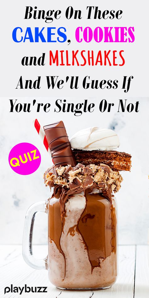 Buzzfeed Food Quizzes, Buzzfeed Quizzes Food, Milkshake Cookies, Birthday Cake Milkshake, Quizzes Food, Food Quizzes, Strawberry Banana Milkshake, Peanut Butter Milkshake, Quizzes Funny