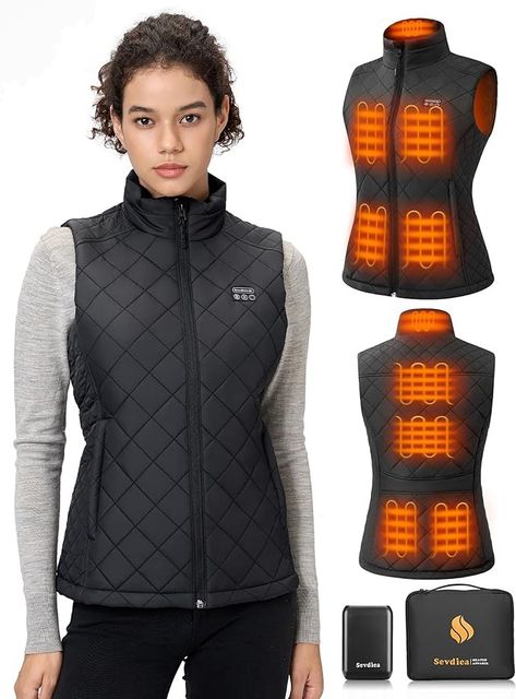 Women's Heated Vest with Battery Pack Included 16000mAh 7.4V, Warming Heated Vest for Women Hunting, Electric Heating Vests-M : Amazon.ca: Clothing, Shoes & Accessories Heated Vest, Winter Office, Hunting Vest, Hunting Women, Vest For Women, Family Christmas Gifts, Tailored Design, Electric Heating, Waterproof Fabric