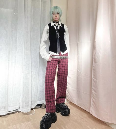 Mens J Fashion, Vkei Outfits Masc, J Fashion Men, Guhlore Outfits, Male Japanese Fashion, Vkei Outfits Men, Vkei Outfits, Kei Outfits, Kei Fashion