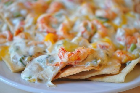 easy nacho recipes for best nachos recipe for crawfish nachos as good as my healthy crab nachos Crawfish Nachos, Crab Appetizer Recipes, Best Nachos Recipe, Crab Nachos, Crawfish Recipe, Seafood Nachos, Nacho Appetizer, Best Nacho Recipe, Indian Appetizer Recipes