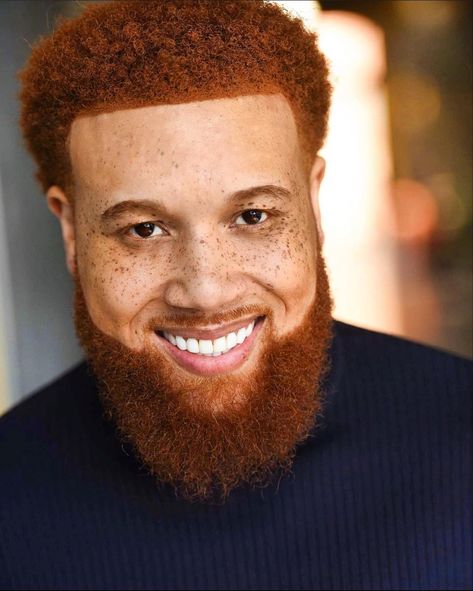 Ginger Black Man, Red Hair Men, Beautiful Freckles, Ginger Black, Ginger Beard, Ginger Men, Ginger Snaps, Black Man, Ginger Hair