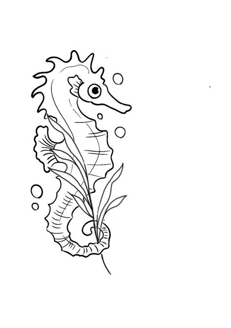 Seahorse Heart Tattoo, Sea Horse Tattoo Simple, Cute Seahorse Tattoo, Simple Seahorse Drawing, Fine Line Seahorse Tattoo, Sea Horse Tattoo Design, Sea Horse Drawings, Sea Horse Tattoos, Seahorse Tattoo Design