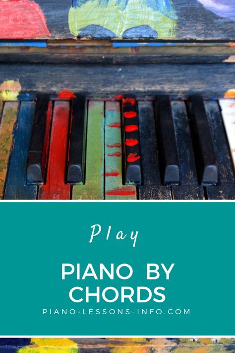 How to play piano by chords going from beginner and on. Music Key Signatures, Beginner Piano Lessons, Music Basics, Learn Piano Chords, Free Piano Lessons, Beginner Piano Music, Piano Chords Chart, Piano Teaching Resources, Online Piano Lessons