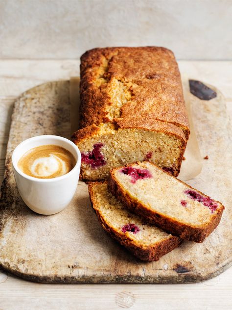 Banana Bread With Raspberries And Coconut | Donna Hay Dessert Loaves, Classic Meals, Job Photography, Madeira Cake Recipe, Cakes Slices, One Bowl Banana Bread, Raspberry Bread, Donna Hay Recipes, Coconut Banana Bread