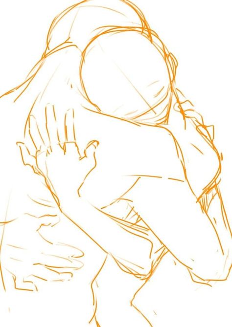 Hug Pose, Hugging Drawing, Couple Poses Reference, Poses References, Figure Drawing Reference, Couple Drawings, Art Poses, Anime Poses Reference, Drawing Base