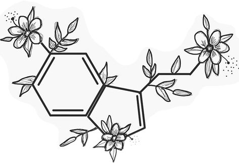 #aesthetic #flower #christmas #taylorswift #arianagrande #amongus #fotoedit #bts #newyear #tswift #edit #rose #daisies #daisy #chemistry #blackandwhite #blackpink #folklore #evermore #moon #light #vintage #peace #fanart #summer #freetoedit Serotonin Tattoo, Chemistry Tattoo, Molecule Tattoo, Serotonin Molecule, Flower Christmas, Cute Tiny Tattoos, Tattoo Aftercare, Desenho Tattoo, Moon Light