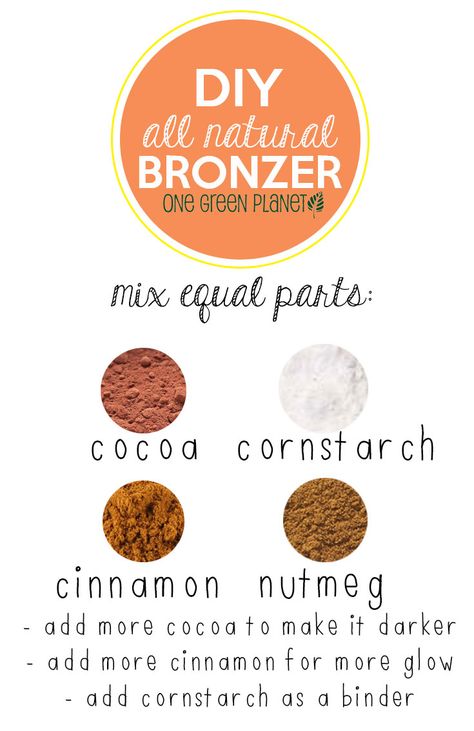 Diy Bronzer, Diy Tanning, Diy Natural Makeup, Make Your Own Makeup, Makeup Recipes, Homemade Makeup, Diy Kosmetik, Diy Cosmetics, Natural Diy