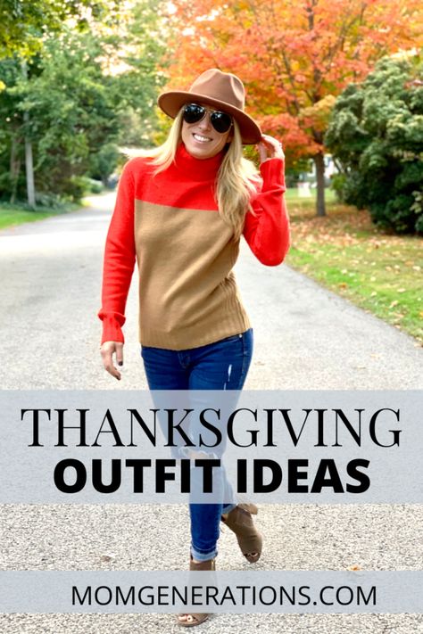 Thanksgiving Outfit Ideas Outfit Ideas Pictures, Thanksgiving Family Photos, What To Wear On Thanksgiving, Casual Thanksgiving Outfits, Thanksgiving Outfit Ideas, Cute Thanksgiving Outfits, Thanksgiving Outfit Women, Cute Christmas Outfits, Girls Thanksgiving