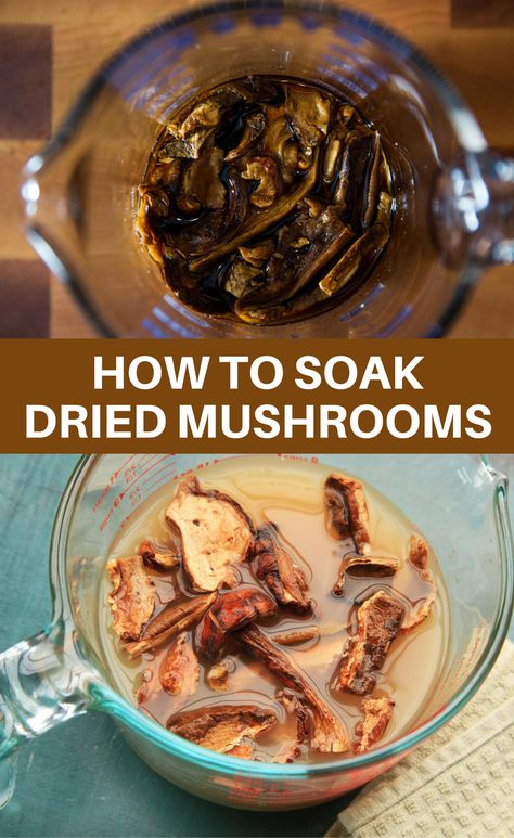 Ingredient Tip: When you're making a dish that calls for reconstituted dried mushrooms as well as wine or stock, soak the mushrooms in that wine or stock instead of in hot water. Using Dried Mushrooms, Dry Mushroom Recipes, Chanterelle Mushroom Recipes, Mushroom Stock, Shitake Mushroom, Mountain Rose, Mountain Rose Herbs, Shiitake Mushrooms, Dried Mushrooms