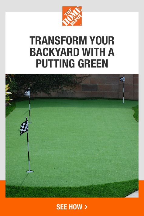 How To Build A Putt Putt Course, Diy Backyard Golf Practice, Golf Green Backyard Diy, At Home Putt Putt Course, Backyard Putt Putt, Backyard Golf Ideas, Backyard Golf Course, Golf Diy Projects, Backyard Golf