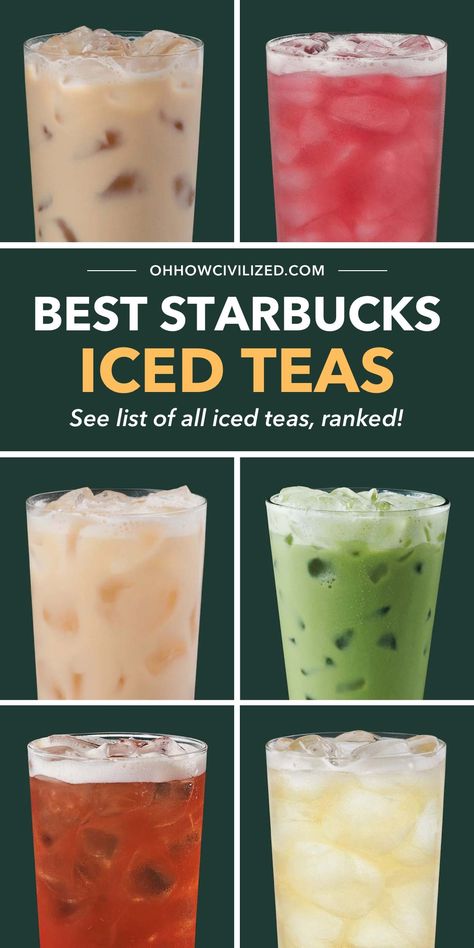 Starbucks Iced Teas Drinks, Starbucks Black Tea Drinks Recipes, Starbucks Teas Recipes, Starbucks Tea Drinks For Colds, Starbucks Iced Tea Drinks Recipe, Flavored Teas Homemade, Starbucks Iced Green Tea Recipe, Iced Teas Starbucks, Starbucks Drinks Teas