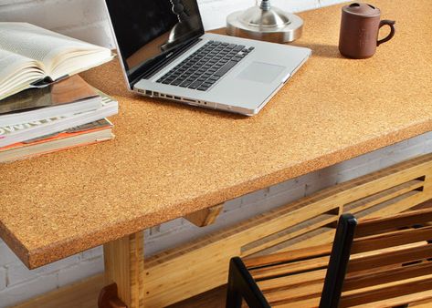 Suberra ™ | Ultra High Density Cork Countertops - Eco Supply Cork Countertop, Cork Countertops, Cork Table Top, Taco Display, Cork Furniture, Cork Table, Cork Diy, Block Table, Counter Table