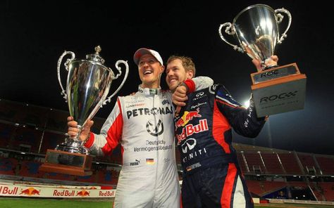 Vettel And Schumacher, F1 Guys, Race Of Champions, Seb Vettel, Ferrari Scuderia, Parma Ham, One Championship, Six Nations, Sebastian Vettel