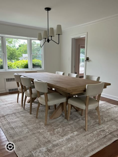 Cozy Minimalist Dining Room, Dining Room Neutral, Gray Dining Room, Potter Barn, Cozy Minimalism, Barn Table, Neutral Dining Room, Shoji White, Grey Dining Room