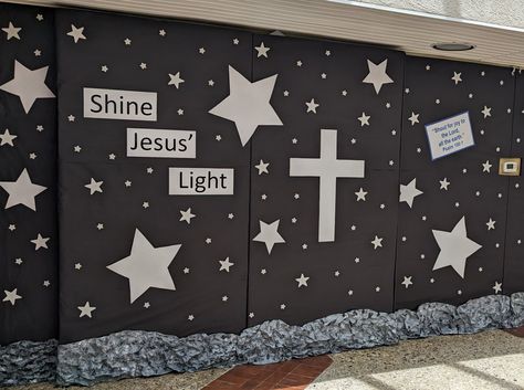 Outer Space School Decorations, Vbs Outer Space Theme, Space Bible School Ideas, Stellar Vbs Decorations, Constellation Classroom Decor, Universe Theme Classroom Decoration, Vbs Stellar, Stellar Vbs 2023 Decorations, Space Decorations