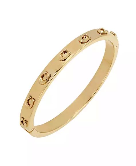 COACH Signature C Hinged Bangle Bracelet - Macy's Hinged Bangle, Christmas List, Bangle Bracelet, Hinges, Bangle Bracelets, Pick Up, In Store, Buy Online, Bangles